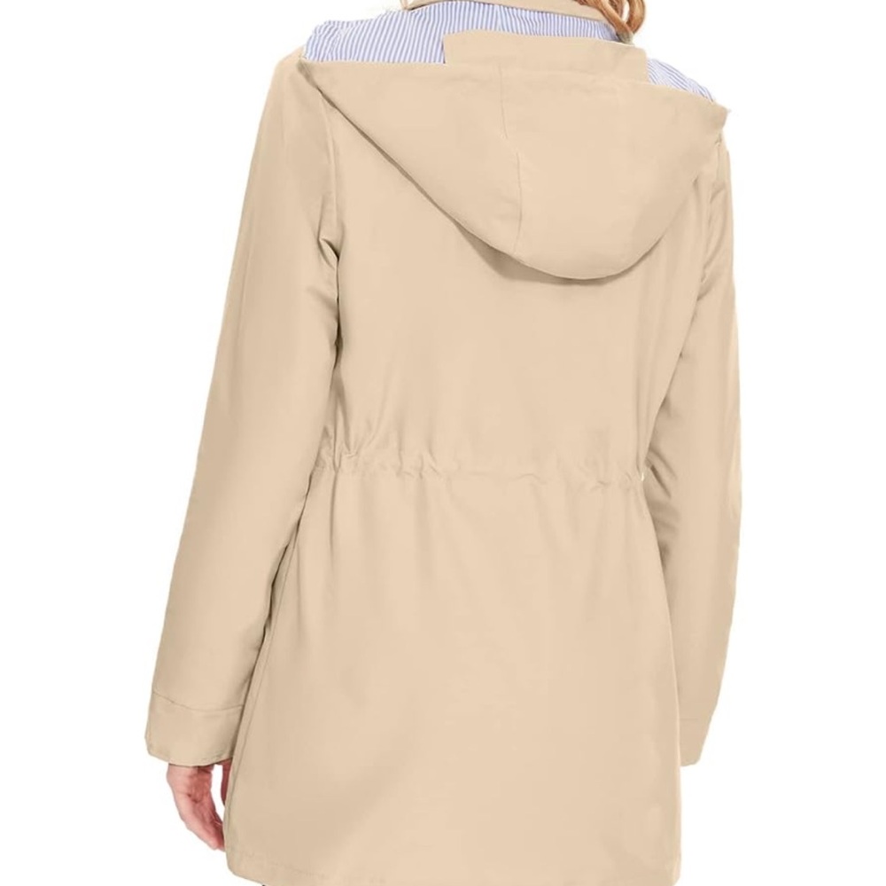 Women's Khaki Raincoat - Picture 3 of 6